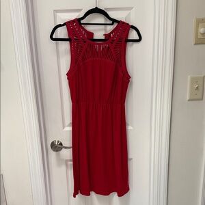 Pixley Red Sleeveless Mini Dress
